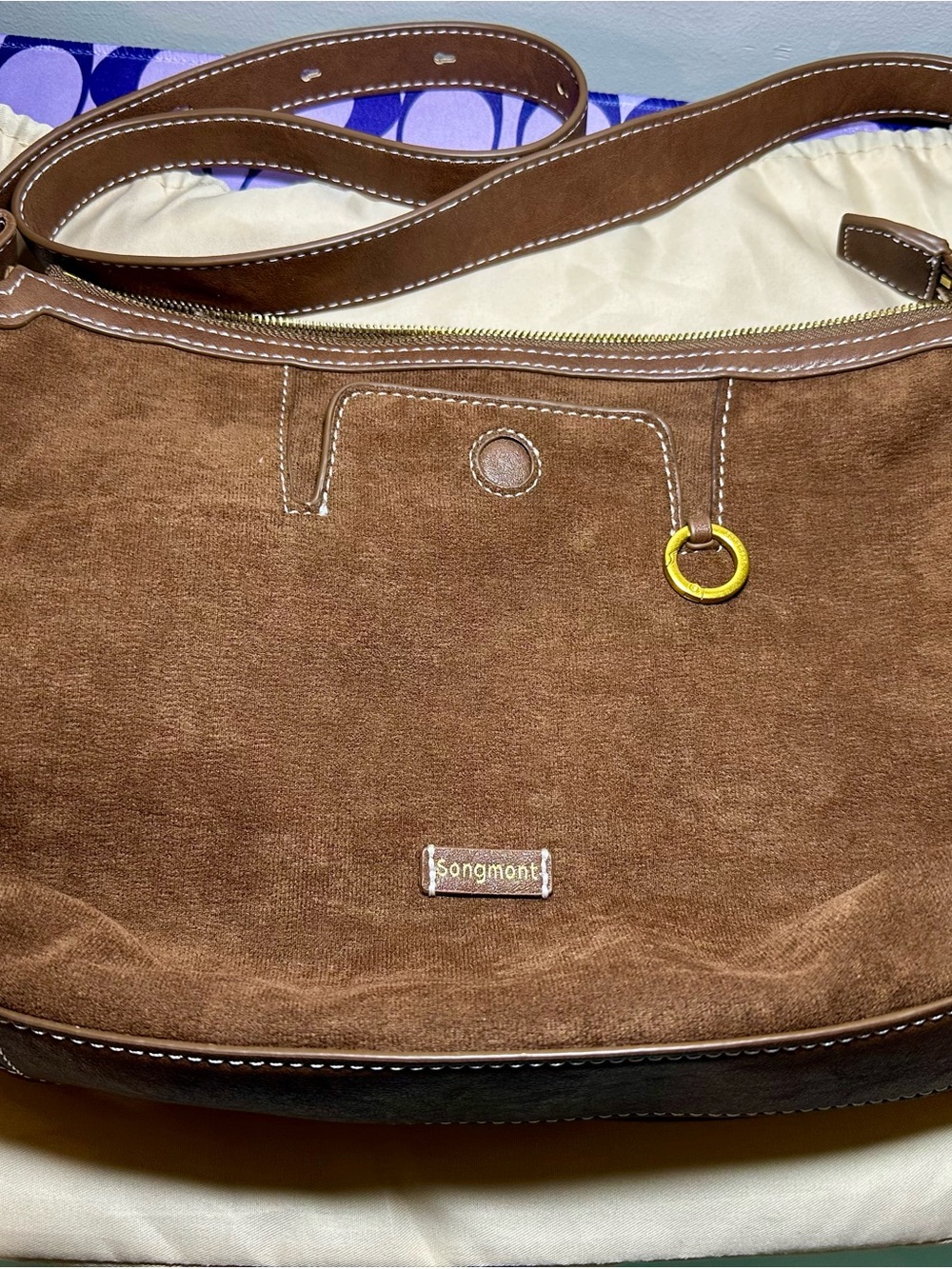 Songmont Small Yore Hobo Bag (Minimal Version) - Sandal Suede.